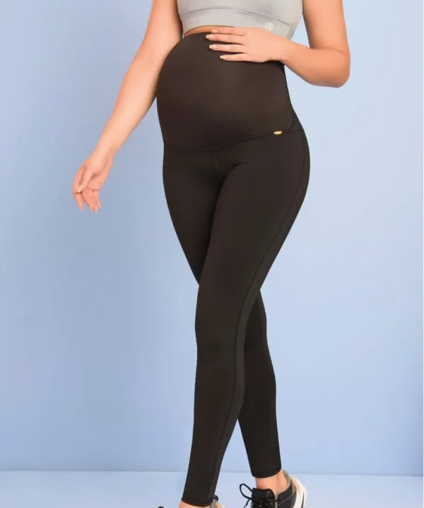 LEGGINGS MATERNOS CON CONTROL Y SOPORTE ABDOMINAL PARA EMBARAZO