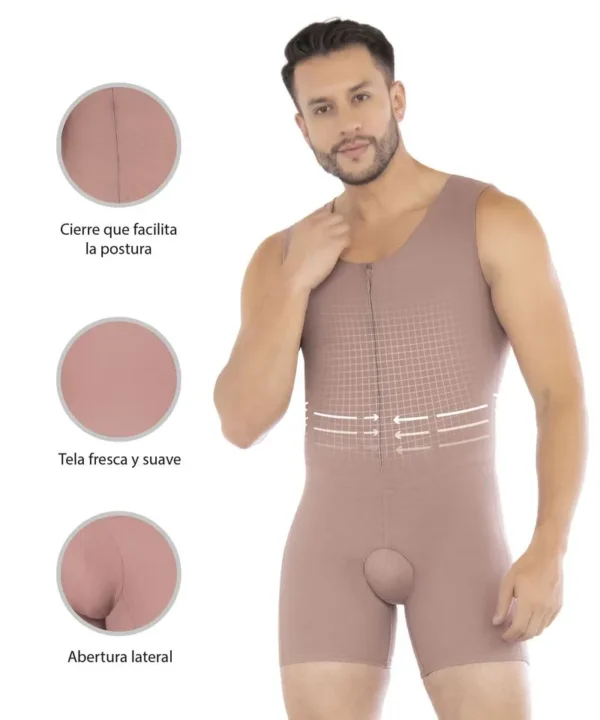 FAJA MASCULINA POSTQUIRÚRGICA DE ALTA COMPRESIÓN Y USO DIARIO